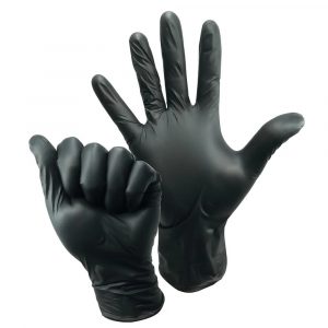 LINGE - CABINE - JETABLE - GNJ - GANTS - NITRILE - JETABLE - NOIR - GROSSISTE -ESTHETIQUE - LYSOR - LIANE