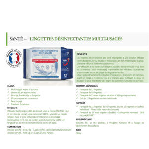 Fiche marketing -EUROWIPE2 lingettes désinfectantes multi-usages FR